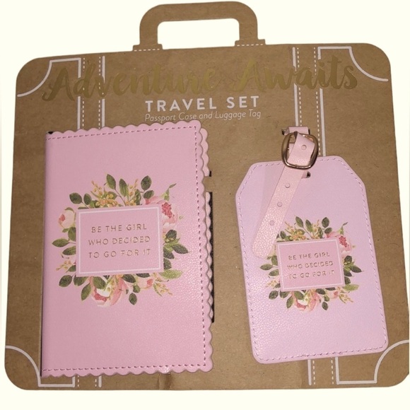 NEW Nanette Lepore Travel Set, Passport Case & Luggage Tag, Pink - Picture 8 of 8